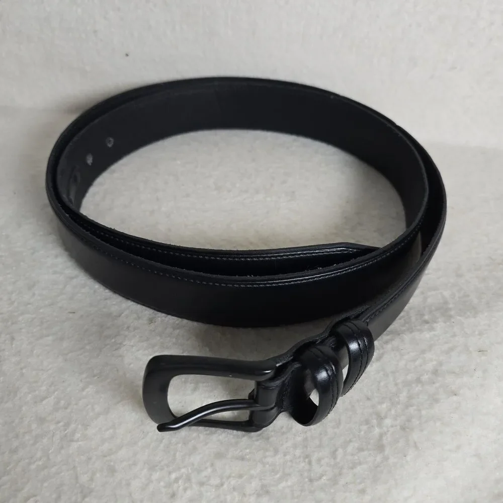 Mens Black Belt Big Tall 3X Leather 50-52 58